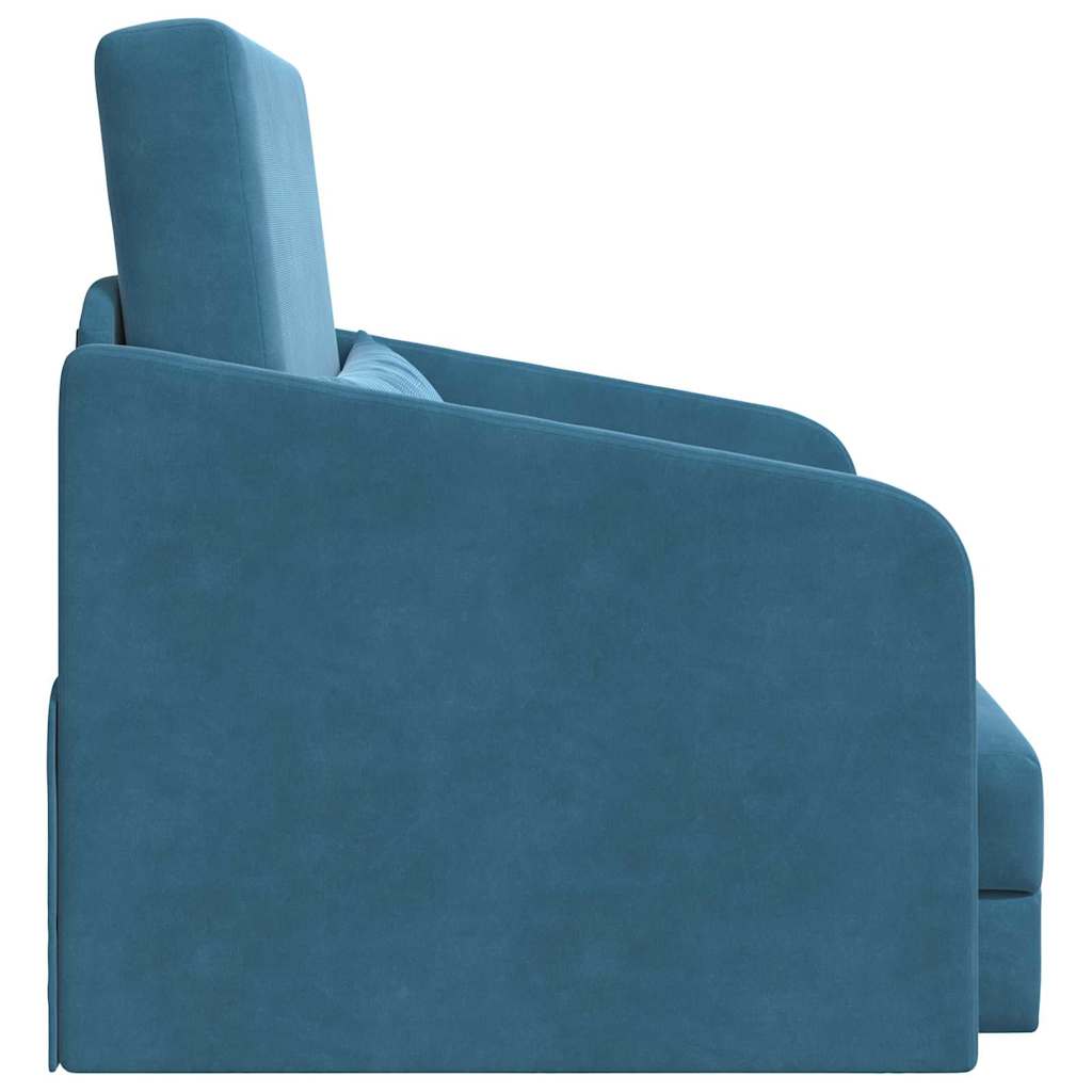 Sofa Bed Blue 65 x 80 x 83 cm Velvet